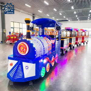 รถไฟฟ้าพร้อมของตกแต่งไดโนเสาร์ขับเคลื่อนด้วยแบตเตอรี่สำหรับช้อปปิ้งมอลล์ท่องเที่ยว - Product Image 4