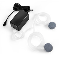Pompe à air solaire à batterie 5W à vente chaude pour bassin à koïs, 2 modes, tuyau, pierre à bulles, aérateur solaire, oxygénateur pour jardin