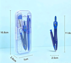 Juego de Compás de Alta Calidad para Estudiantes, Estilo Industrial, Kit de Matemáticas de 8 Piezas, Juego de Instrumentos Matemáticos, Juego de Geometría - Product Image 3