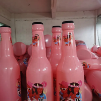 Oreiller de bain en forme de bouteille de bière gonflable en PVC personnalisé en usine