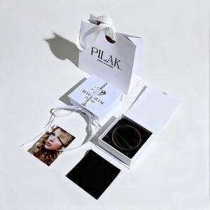 Caja de Joyería de Papel de Lujo con Logotipo Personalizado, Caja de Almacenamiento de Joyería Ecológica para Anillos, Collares, Pulseras y Pendientes - Product Image 2