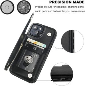 Custodia per Telefono in Pelle PU con Doppia Chiusura Magnetica, Porta Carte e Protezione Antiurto per <span class=keywords><strong>iPhone</strong></span> 16 15 14 13 12 11 Xsmax Xs <span class=keywords><strong>XR</strong></span> - Product Image 5
