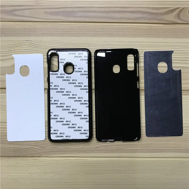 For Samsung Galaxy A50 A70 2D Sublimation Blank Back Cover PC CaseためA10 S10 Plus Note10 Sublime Aluminium Alloy With PC Pouch