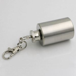 Stainless Steel <b>Mini</b> Flask With Thermal Insulation Cylinder and Vacuum Flask Keychain Accessory - Product Image 3