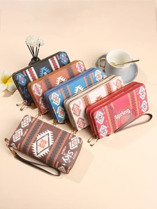 Cross-Biên Giới Nổ Tại Chỗ Bohemian Dân tộc Châu Âu Mỹ Retro Dây Kéo Vải Ly Hợp Ví Nhỏ Thời Trang Phụ Nữ Túi Xách - Product Image 3