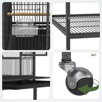 Cage en acier inoxydable pour perruches, grande taille, idéale pour élevage des oiseaux, cailles, perruches