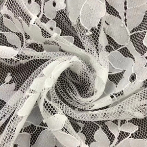 売れ筋フランス製シャンティリーレース生地刺繍ナイロンまつげドレス用プレミアム品質レース素材 - Product Image 1