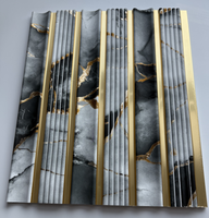 Panneau de revêtement décoratif d'intérieur de maison de Offre Spéciale 300mm panneau de mur de persiennes décoratives de charbon de bois de polystyrène Ps