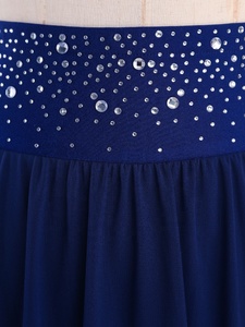 Vêtements d'entraînement pour femmes, jupe de danse lyrique, jupe une pièce fluide pour spectacles sur scène, danse de salon et danse latine - Product Image 4