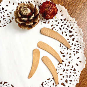 Mini spatule cosmétique pour crème visage, logo personnalisé, bambou, jetable, écologique, pas cher, cuillère à glace, 5 pièces/ensemble - Product Image 3