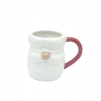 Regalos creativos de Navidad, tazas de café y leche de dolomita pesada de cerámica blanca y roja para uso en fiestas