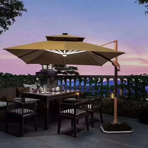 Water <strong>Repellent</strong> Anti-UV Outdoor Garden <strong>Umbrella</strong> 3.5m Large Fixed Heavyweight Parasol for Restaurant Patio Backyard - Product Image 4