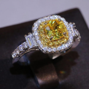 Bagues de luxe en Zircon scintillant, Design huit cœurs huit flèches, ornements de main élégants de Style européen pour femmes - Product Image 2
