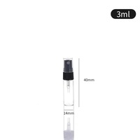 Flacon pulvérisateur de parfum en verre à bouchon à vis rond, en gros, 2ml 3ml 5ml 10ml, vide, rechargeable, portable, mini flacon échantillon
