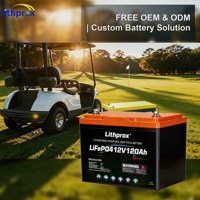 Batterie LiFePO4 12,8 V 120 Ah au phosphate de fer et de lithium pour voiturette de golf, faible autodécharge, pour applications marines, VR, solaires et stockage hors réseau