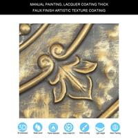 Plaques de plafond imitation étain 2x2 pieds en PVC imperméable, panneaux muraux décoratifs pour restaurant PL04 Or antique PAINTSDECOR, livraison incluse