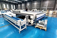 Mesa de Corte Textil de Gran Tamaño Hecha a Medida, Máquina Plotter de Corte Automática con Cuchilla Circular para Lona, Tela y Tejidos