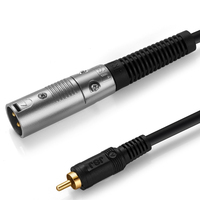 Câble adaptateur Audio HIFI RCA mâle vers XLR, cordon d'ampli, plaqué or, en cuivre, pour haut-parleurs, amplificateur