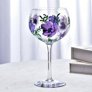 Offre Spéciale verres à <span class=keywords><strong>gin</strong></span> en cristal soufflant à la bouche avec plusieurs fleurs peintes à la main personnalisables - Product Image 3
