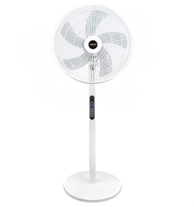 Grand ventilateur solaire rechargeable de 16 pouces, longue durée de fonctionnement, fort débit d'air, ventilateur de bureau et sur pied, double usage, pour le camping en plein air - Product Image 1