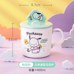 Nueva Taza de Café con Tapa y Soporte para Teléfono Móvil, Tazas de Cerámica Sanrio, Taza de Agua de Cerámica Linda, Tazas de Café Kawaii - Product Image 6
