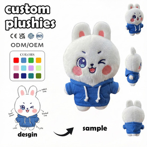 Poupées en peluche personnalisées de haute qualité, mascottes de club de skate en forme de <span class=keywords><strong>renard</strong></span> avec épingles à cheveux, jouets décoratifs, poupée en peluche de 10 cm, personnalisable - Product Image 2