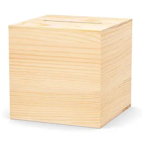 カスタマイズされた天然固体木製貯金箱パーソナライズされた木製貯金箱