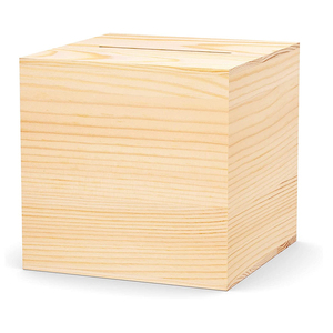 Customized Natural Solid Wooden Piggy Bank Personalized Wooden Money Saving Box