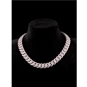 สร้อยคอคิวบันฮิปฮอปคุณภาพเยี่ยมประดับเพชรโมอิสซาไนต์ VVS สำหรับงานปาร์ตี้กลางคืน ราคาโรงงาน - Product Image 1