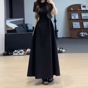 DAN6231 - Vestido Camisero de Malla con Encaje, Nuevo, Ajustado a la Cintura, Color Puro, Elegante - Product Image 1