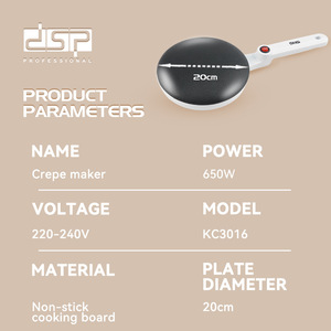 Crêpière électrique Dsp, plaque en acier inoxydable antiadhésive, mini crêpière domestique KC3016 - Product Image 2