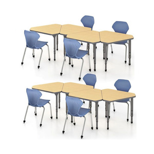 Mỹ hiện đại lớp học Bàn và ghế đặt đồ nội thất trường học sinh viên Bàn và ghế - Product Image 1