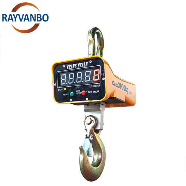 High Accuracy Digital Crane Scale 1000kg 3000kg Hook Weighing Scale Crane Scale with Wireless Remote Control