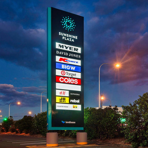 OEM ngoài trời dẫn dấu hiệu cho doanh nghiệp thép không gỉ wayfinding dấu hiệu ánh sáng Hộp thương hiệu Logo tên biển Cửa Hàng Đường pylon dấu hiệu - Product Image 5