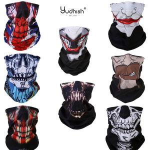 <span class=keywords><strong>Cache</strong></span>-<span class=keywords><strong>cou</strong></span> multifonctionnel Halloween en Spandex/Polyester, élastique et sans couture, avec motif tête de mort, utilisable comme bandana, bandeau, demi-masque facial et <span class=keywords><strong>cache</strong></span>-<span class=keywords><strong>cou</strong></span> - Product Image 1