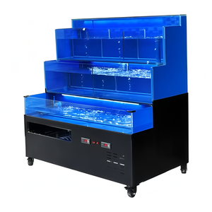 Acquario a 3 livelli Ruibit per frutti di mare vivi di grado marino: Acquario in acciaio inossidabile anticorrosione con refrigeratore di precisione per mercato ittico - Product Image 1