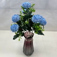 Buket Bunga Peony Buatan, Kepala Bunga Peony Sutra Palsu untuk Dekorasi Pernikahan dan Rumah