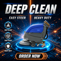 Mesin Pembersih Lantai Ringan dan Kompak Bertenaga Baterai 24V untuk Ruangan Sempit, Mudah Disimpan, Efisiensi Pembersihan Tinggi