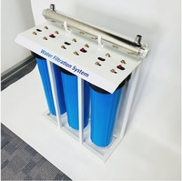 Équipement de purification d'eau compact à trois étages 20 Jumbo PP+CTO+UDF, système de boîtier de filtre 20 pouces pour le commerce de détail, l'agriculture et l'industrie