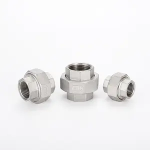 Spot 304 Stainless Steel Union Hard-sealed Inner Thread Buckle Sealed Union Water Pipe Joint Inner Thread Union