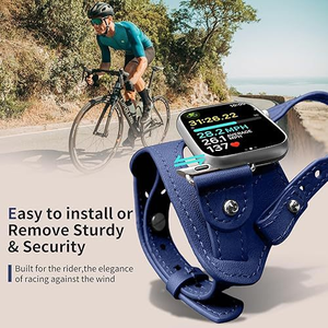 Bracelet de montre en cuir pour Apple Watch, boucle à ardillon réglable, bracelet de remplacement intelligent - Product Image 2