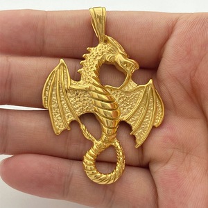 yunnique Stainless Steel Dragon Pendant Necklace For Men Animal Zodiac Design Gift Jewelry - Product Image 3