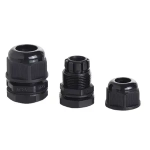 Waterproof Plastic Nylon IP68 M Cable Gland OEM Nylon Cable Gland with Waterproof and Hight Quality with Gaskets Black