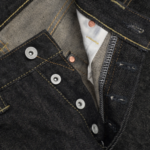 بنطلون جينز رجالي بقصة مستقيمة بلون أزرق داكن من الموردين بالجملة، بخمسة جيوب وسحاب أمامي، بمظهر خام نظيف للارتداء اليومي في العمل - Product Image 4