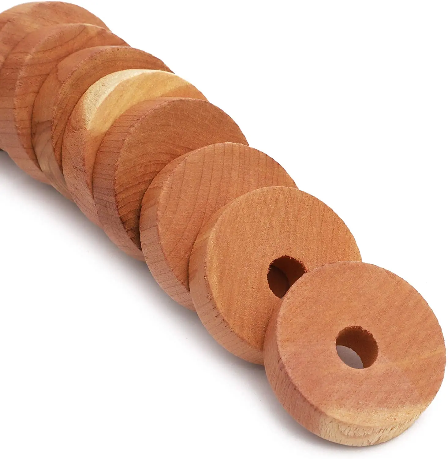 2024 Aromatic Red Cedar ring for Clothes and Shoes Storage Including Cedar Hangers and Balls