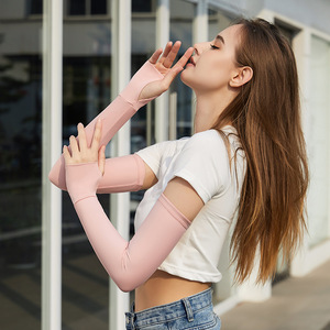 Manchons de protection en soie glacée <span class=keywords><strong>pour</strong></span> femmes, adaptés à la conduite, à l'équitation, aux vélos <span class=keywords><strong>électrique</strong></span>s, aux sports d'été et aux activités de plein air, protection UV, fins - Product Image 3