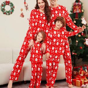 Roupa de Lazer Personalizada com Estampa Total, Respirável, de Manga Longa, para Casais, com Desenhos Animados para Feriados - Product Image 1