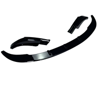 Alerón Delantero Estilo M5 y Alerones Laterales para Parachoques Delantero para BMW Serie 5 F10 11-17, Patrón de Fibra de Carbono Negro Brillante