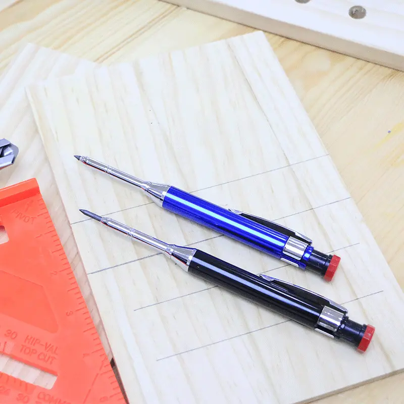 Dẫn sâu lỗ đánh dấu thợ mộc của bút sâu lỗ đánh dấu định vị, được xây dựng trong mài, bút chì cơ khí tự làm công cụ trên gỗ, kim loại,