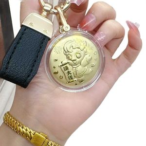 Llavero de Oro Puro 999, Atrae la Riqueza, Amuleto de la Suerte con Colgante de Caballo del Zodiaco, Cadena para Teléfono Móvil - Product Image 5